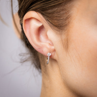 Luminesce Lab Grown 0.60 Carat Diamond Hoop Earrings in 9ct Yellow Gold