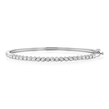 Luminesce Lab Grown 1/2 Carat Diamond Bangle in Sterling Silver