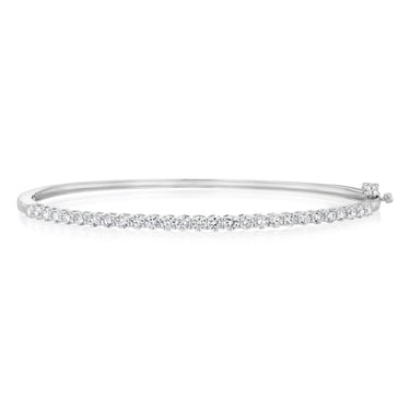 Luminesce Lab Grown 1.5 Carats Diamond Bangle in Sterling Silver