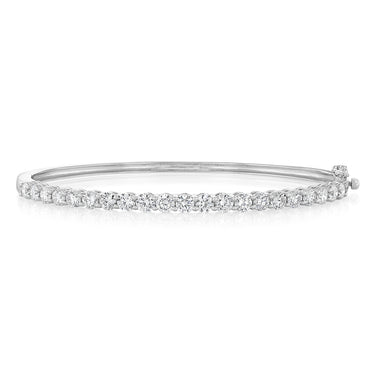 Luminesce Lab Grown 3 Carat Diamond Bangle in Sterling Silver