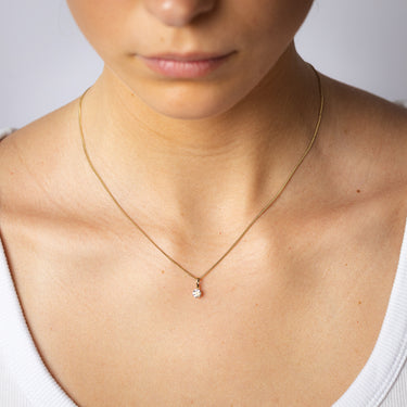 Luminesce Lab Grown 1/4 Carat Solitaire Diamond Pendant in 9ct Yellow Gold