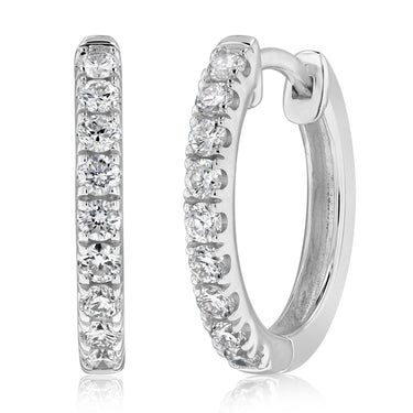 Luminesce Lab Grown 1/2 Carat Diamond Hoop Earrings in Sterling Silver