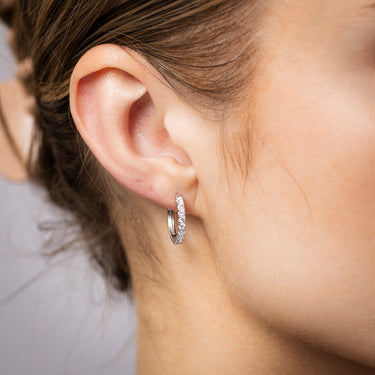 Luminesce Lab Grown 1/2 Carat Diamond Hoop Earrings in Sterling Silver