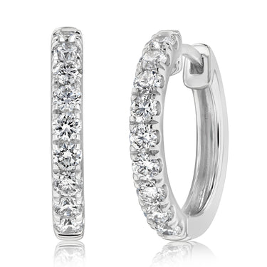 Luminesce Lab Grown 1 Carat Diamond Hoop Earrings in Sterling Silver