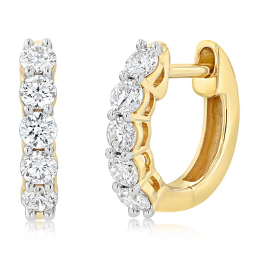 Luminesce Lab Grown 1/2 Carat Diamond Hoop Earrings in 9ct Yellow Gold
