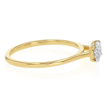 Luminesce Lab Grown 1/2 Carat Diamond 4 Claw Ring In 9ct Yellow Gold