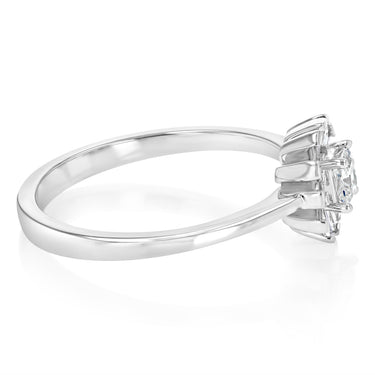 Luminesce Lab Grown 1/3 Carat Princess and Taper Cut Diamond Ring in 9ct Yellow Gold
