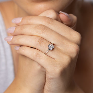 Luminesce Lab Grown 1/3 Carat Princess and Taper Cut Diamond Ring in 9ct Yellow Gold