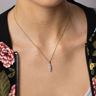 Luminesce Lab Grown 1 Carat Diamond Pendant in 9ct Yellow Gold on 45cm Chain