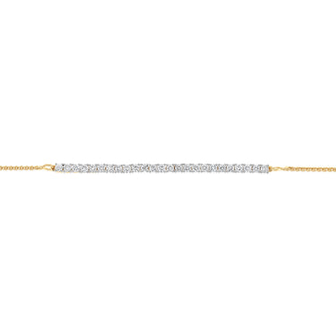 Luminesce Lab Grown 1 Carat Diamond Bolo Bracelet in Gold Plated SterlingSilver