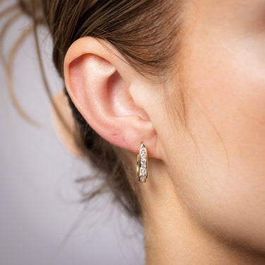 Luminesce Lab Grown 3/4 Carat Diamond Hoop Earrings in 9ct Yellow Gold