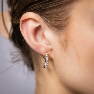 Luminesce Lab Grown 1 Carat Diamond Hoop Earrings in 9ct Yellow Gold