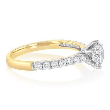 Luminesce Lab Grown 1 Carat Diamond Ring in 9ct Yellow Gold