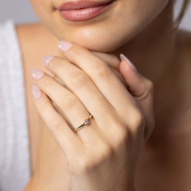 Luminesce Lab Grown Brilliant Cut Bezel Solitaire Diamond Ring in 9ct Yellow Gold