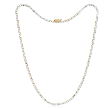 Luminesce Lab Grown 6 Carat Diamond 40cm Tennis Necklace in 9ct Yellow Gold