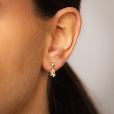 1.5 Carats Luminesce Lab Grown Diamond Drop Earrings in 9ct Yellow Gold