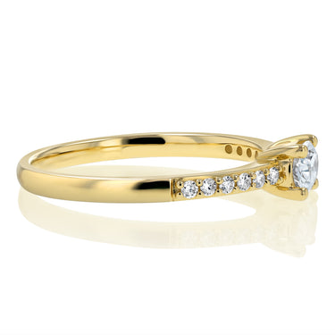 0.41 Carat Luminesce Lab Grown Oval Brilliant Cut Ring in 9ct Yellow Gold