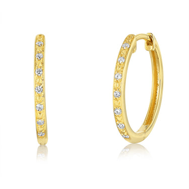 Luminesce Lab Grown Diamond Hoop Earring in 9ct Yellow Gold