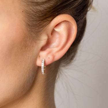 Luminesce Lab Grown 1/2 Carat Diamond Hoop Earrings in 9ct Yellow Gold