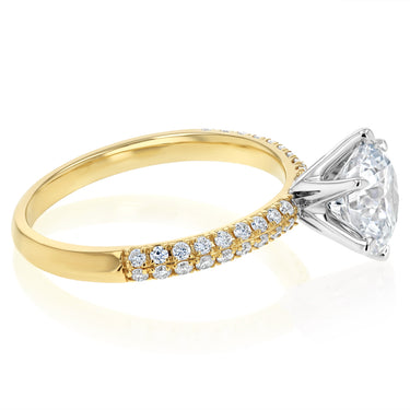 Luminesce Lab Grown 2.30 Carat Diamond Solitaire Ring in 9ct Yellow Gold