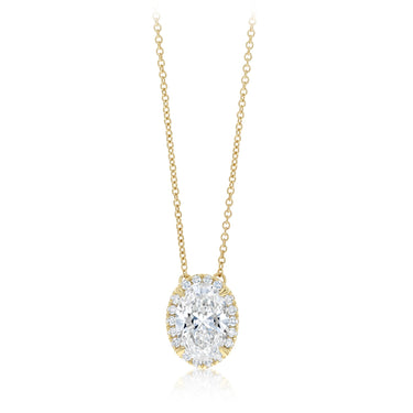 Luminesce Lab Grown 1.60 Carat Diamond Pendant on Chain in 9ct Yellow Gold