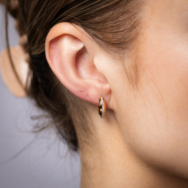 Luminesce Lab Grown 1/6 Carat Diamond Hoop Earring in Gold Plated Sterling Silver