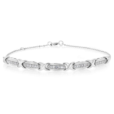 Luminesce Lab Grown 1/4 Carat Diamond Bracelet in Sterling Silver