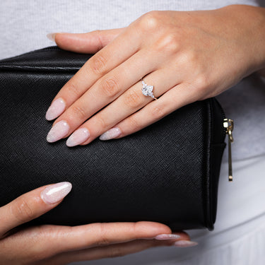 Luminesce Lab Grown 1.10 Carat Diamond Pear Ring in 9ct White Gold