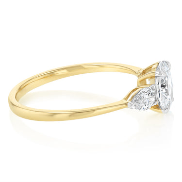 Luminesce Lab Grown 1 Carat Diamond Solitaire Ring in 9ct Yellow Gold