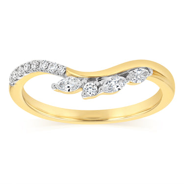 Luminesce Lab Grown 1/5 Carat Diamond Ring in 9ct Yellow Gold