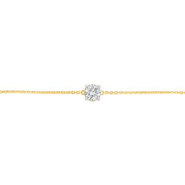 Luminesce Lab Grown 1 Carat Diamond Adjustable Bracelet in 9ct Yellow Gold