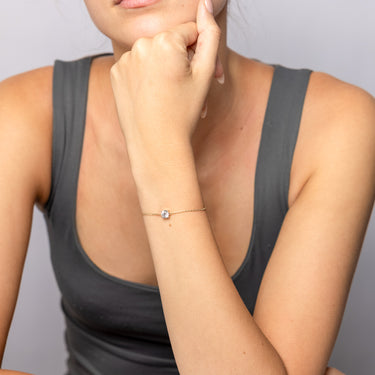 Luminesce Lab Grown 1 Carat Diamond Adjustable Bracelet in 9ct Yellow Gold