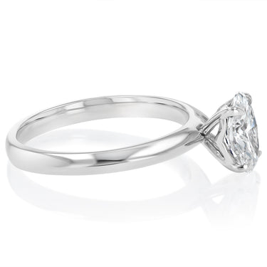 Luminesce Lab Grown 1 Carat Diamond Oval Solitaire Ring in Platinum