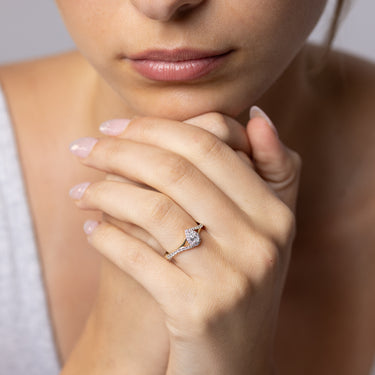 Luminesce Lab Grown 1/2 Carat Diamond Pear Ring in 9ct Yellow Gold