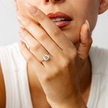 Luminesce Lab Grown 2 Carats Certified Diamond Solitaire Ring in 18ct Yellow Gold