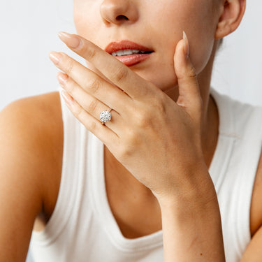 Luminesce Lab Grown 3 Carats Certified Diamond Solitaire Ring in 18ct White Gold