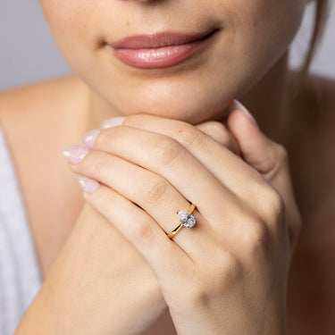 Luminesce Lab Grown 1 Carat Certified Pear Diamond Solitaire Ring in 18ct Yellow Gold