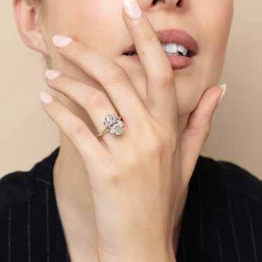 Luminesce Lab Grown 5 Carat Diamond Oval Solitaire Ring in 9ct Yellow Gold