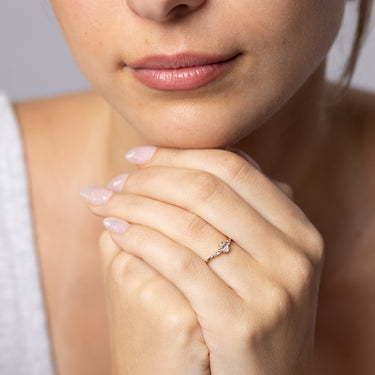 Luminesce Lab Grown 1/4 Carat Diamond Oval Ring in 9ct Yellow Gold