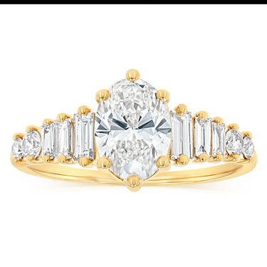 Luminesce Lab Grown 1.40 Carat Diamond Ring in 9ct Yellow Gold