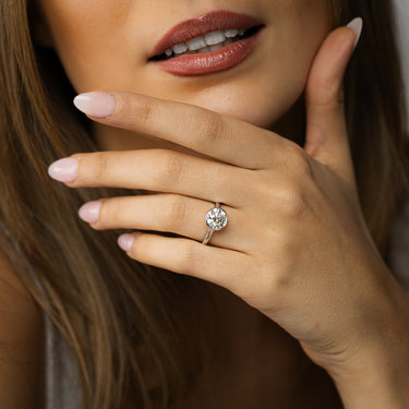 Luminesce Lab Grown 2 Carat Diamond Bezel Solitaire Ring in Sterling Silver