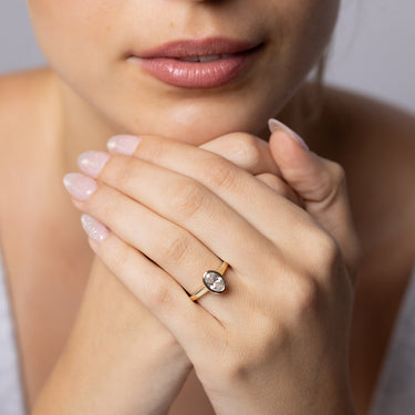 Luminesce Lab Grown 1 Carat Diamond Bezel Solitaire Ring in 9ct Yellow Gold