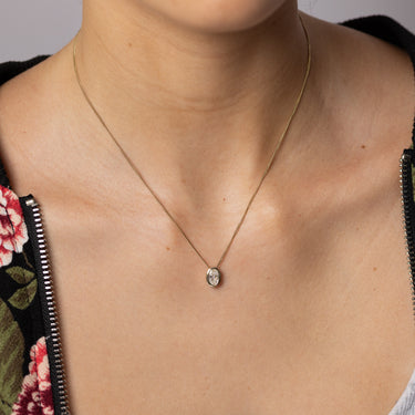 Luminesce Lab Grown 1 Carat Diamond Oval Solitaire Bezel in 9ct Yellow Gold