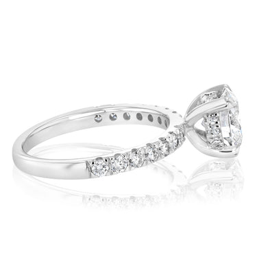 Luminesce Lab Grown 2 Carat Diamond Ring in Sterling Silver