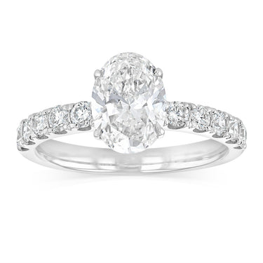 Luminesce Lab Grown 2 Carat Diamond Ring in Sterling Silver