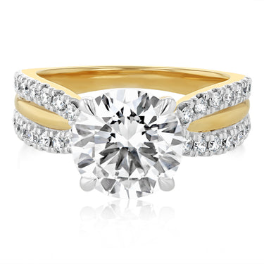 Luminesce Lab Grown 4 Carat Diamond Ring in 9ct Yellow Gold