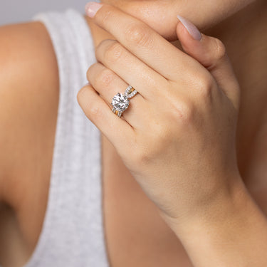 Luminesce Lab Grown 4 Carat Diamond Ring in 9ct Yellow Gold