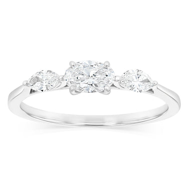 Luminesce Lab Grown 0.82 Carat Diamond Ring in 9ct White Gold