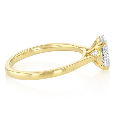 Luminesce Lab Grown 1.20 Carat Diamond Solitaire Oval Ring in 9ct Yellow Gold