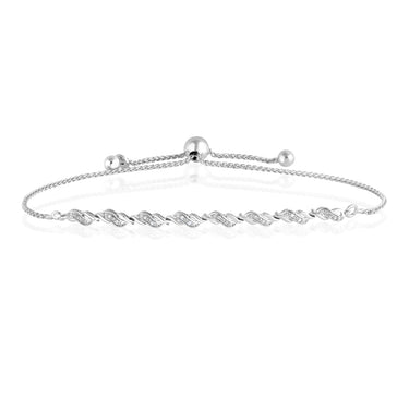 Luminesce Lab Grown 10 Carat Diamond Tennis Bracelet in Sterling Silver